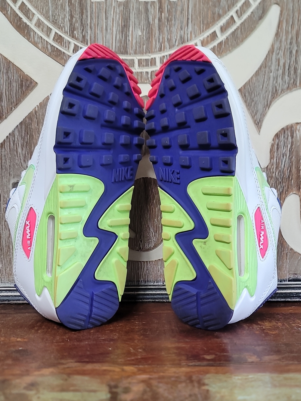 🔥 Air Max 90 "White Indigo Burst Volt" Wmns 6.5 Good Condition. Fast Shipping - Picture 12 of 16